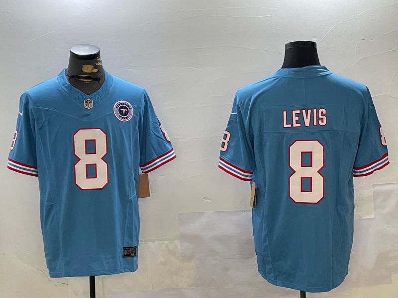 Men Tennessee Titans #8 Levis Light Blue Throwback Three generation 2024 Nike Limited NFL Jersey style 2->seattle seahawks->NFL Jersey